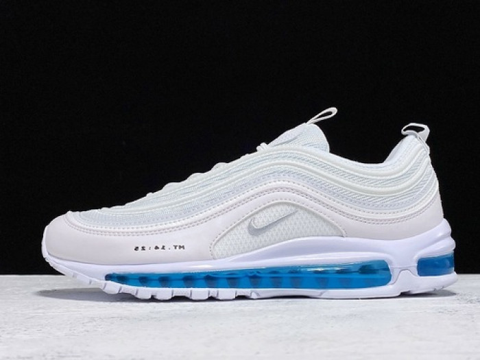 mschf x inri x nike air max 97 'jesus shoes' cusT0m white blue 921826-101jsus.