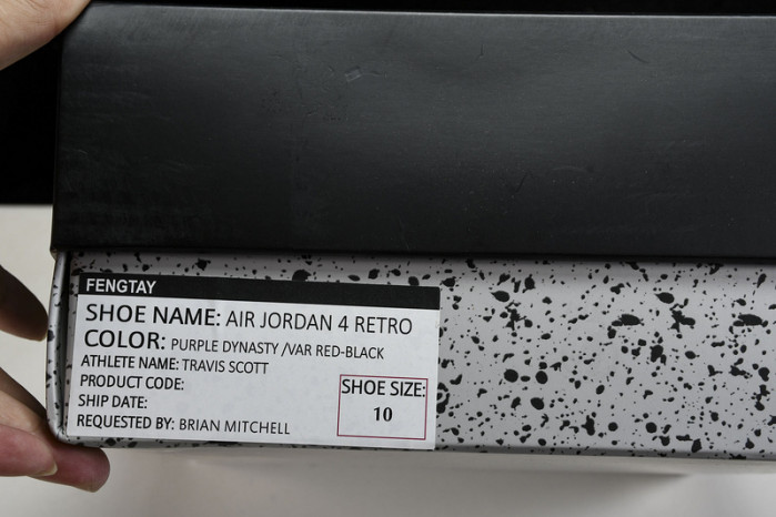 Travis Scott x Air Jordan 4 Retro Purple   AJ4-766296