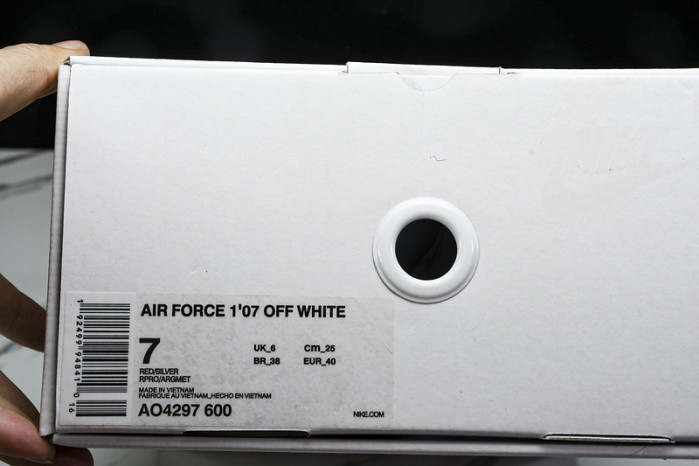 NIKE OF x AIR FORCE 1 LOW RED  AO4297-600