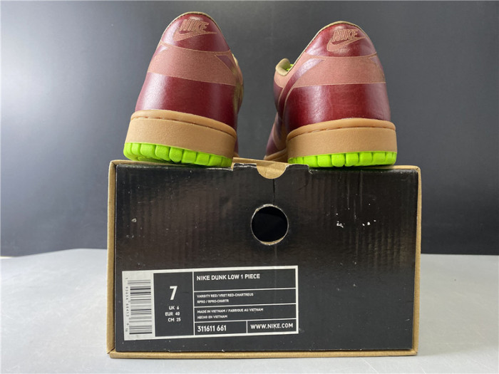 Nike Dunk Low 1-Piece  Varsity Red Chartreuse 311611-661